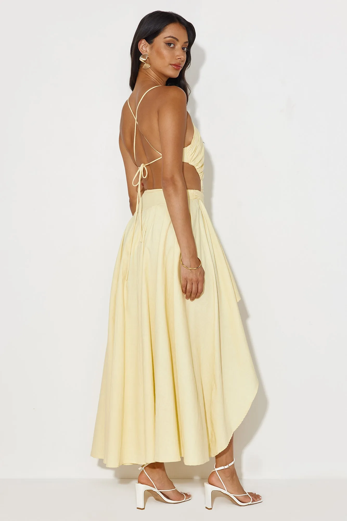 Frolicking Fields Midi Dress Yellow sold by Hello Molly product image thumbnail 5