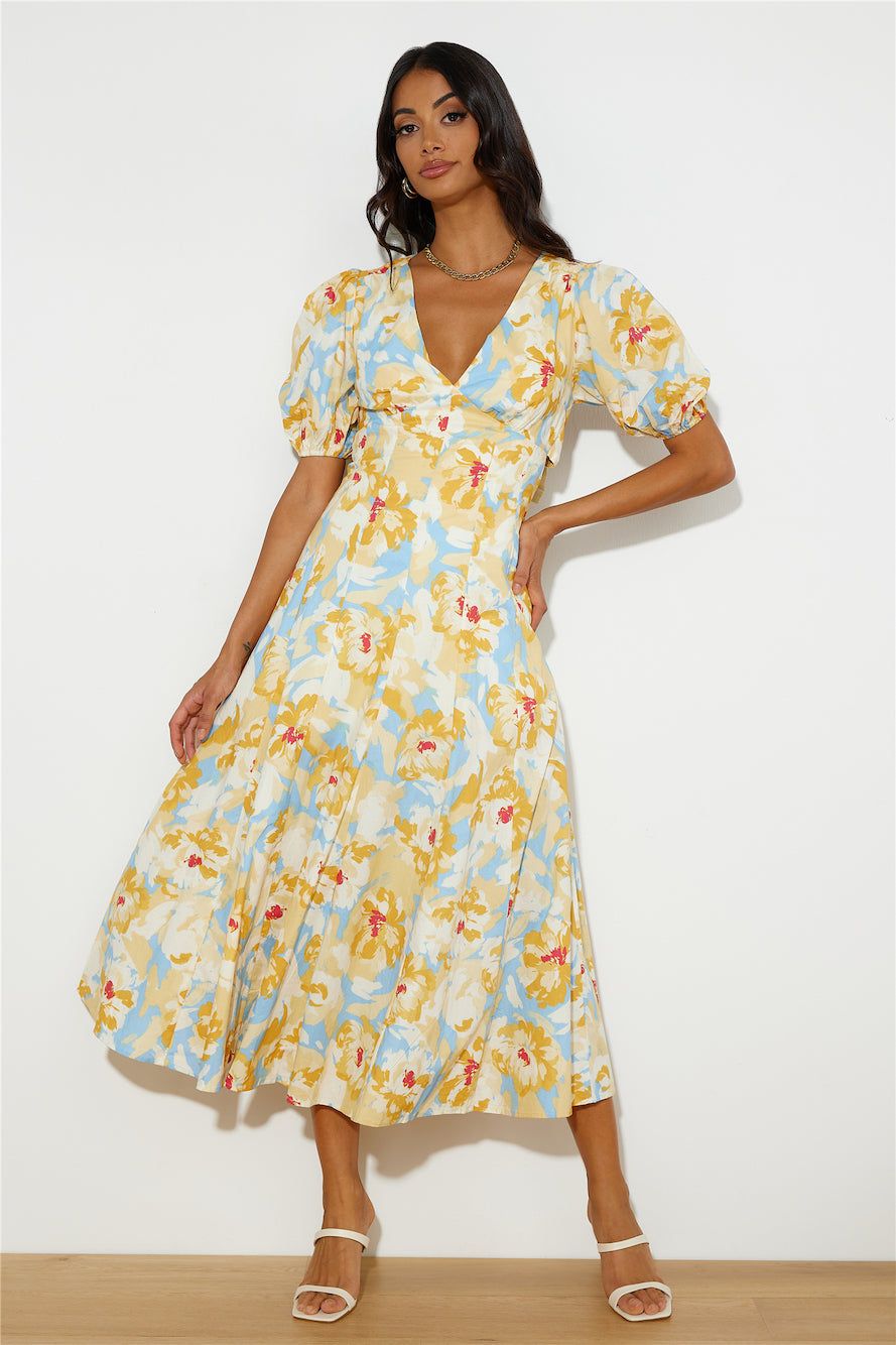Daytime 'Fit Midi Dress Yellow sold by Hello Molly
