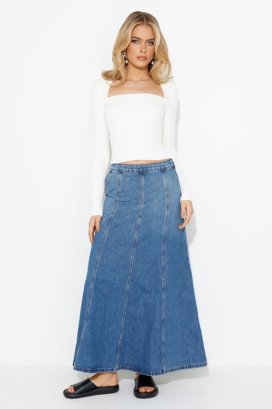 Simply Elevate Ribbed Long Sleeve Top White sold by Hello Molly product image thumbnail 4