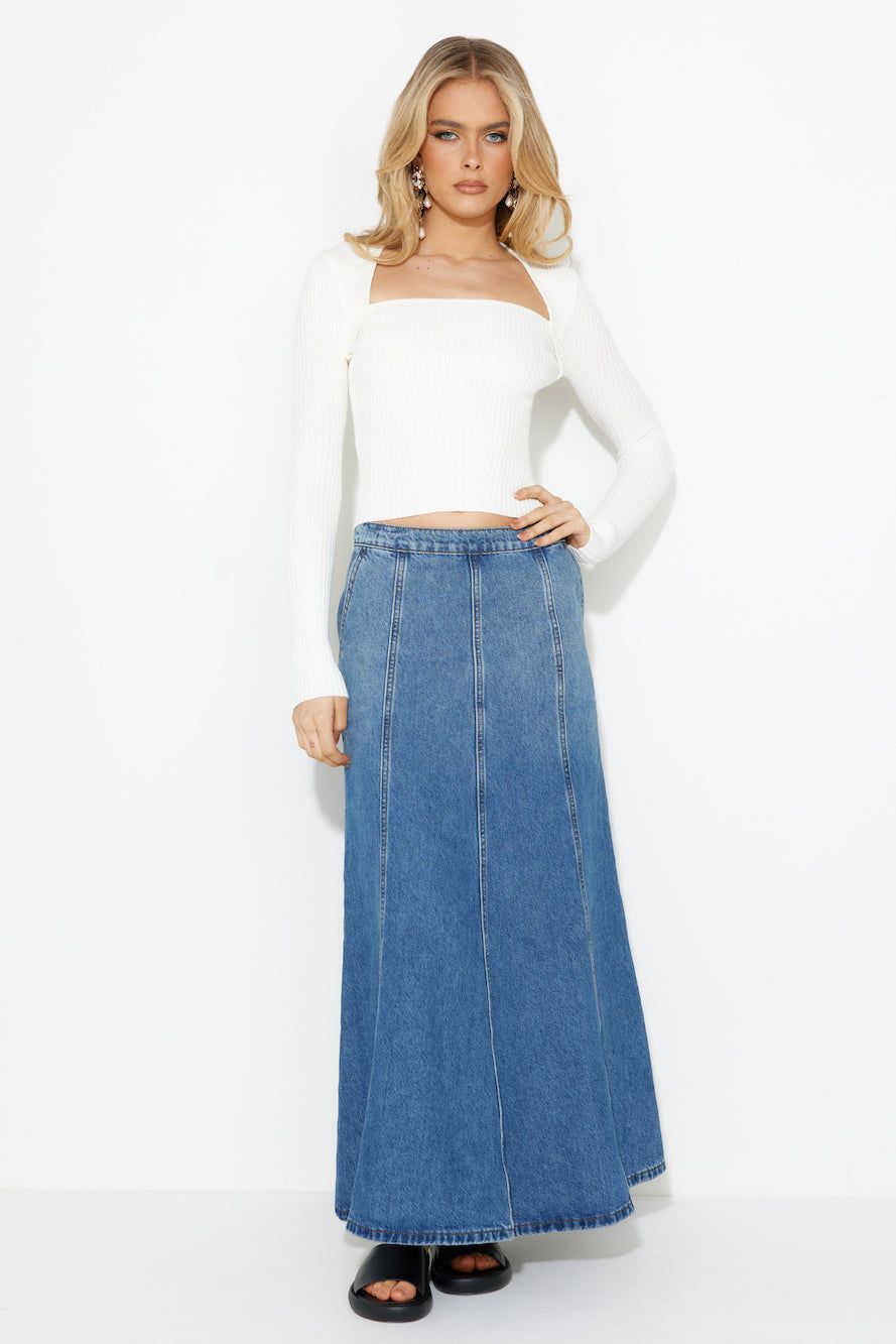 Simply Elevate Ribbed Long Sleeve Top White sold by Hello Molly product image thumbnail 2