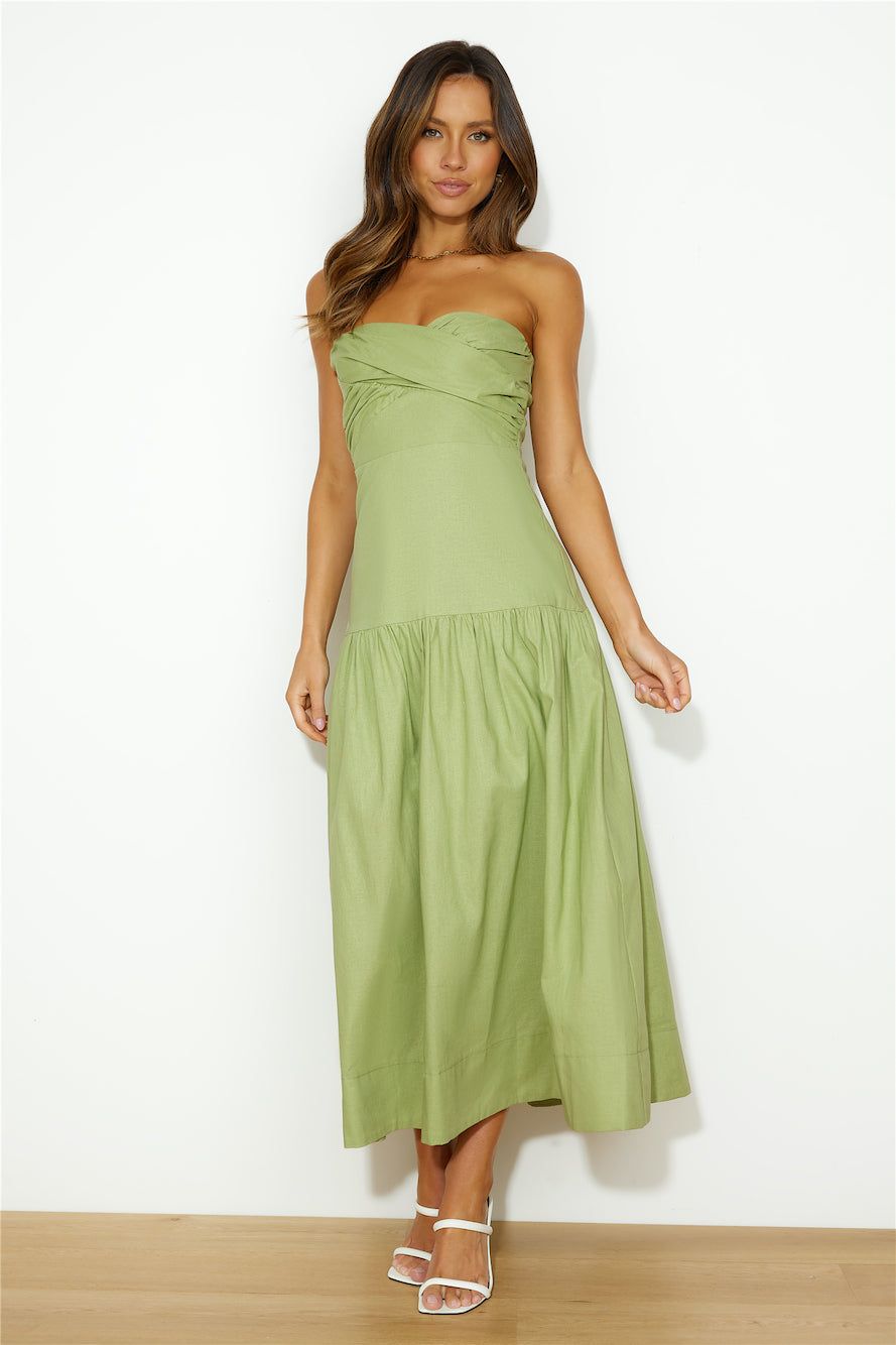 Picnics In The Park Maxi Dress Green sold by Hello Molly
