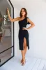 HELLO MOLLY Event Season Ready One Shoulder Midi Dress Black sold by Hello Molly