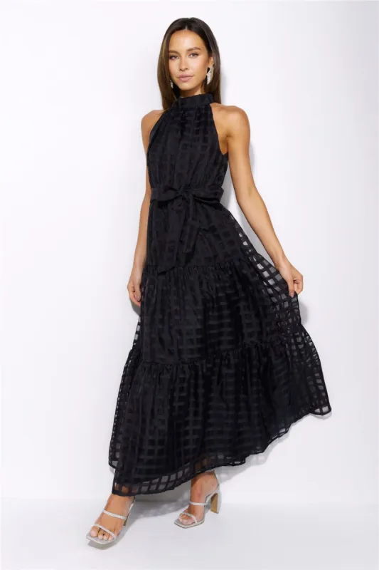 Summertime Picnic Maxi Dress Black sold by Hello Molly