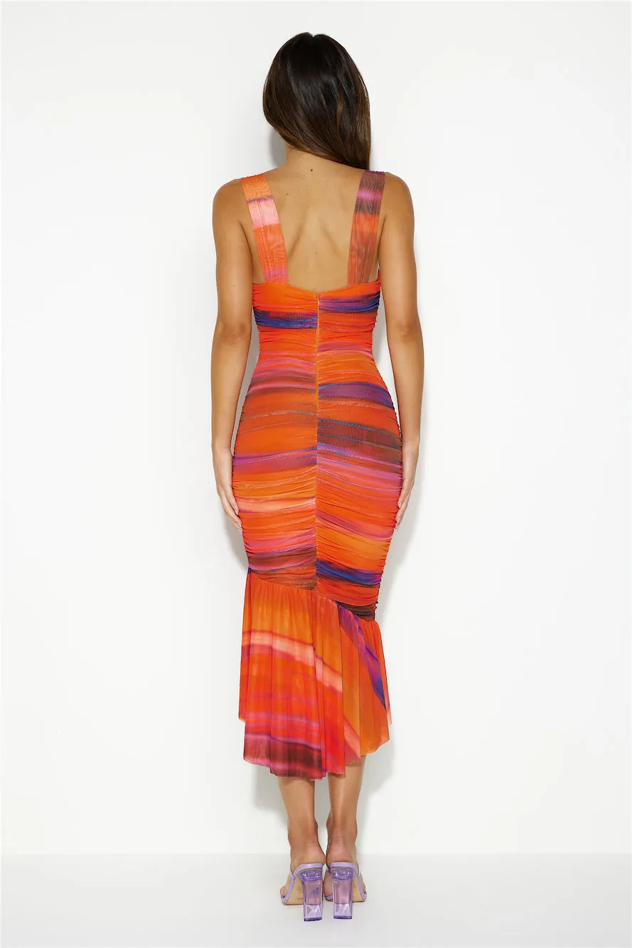 Styled To Perfection Midi Dress Orange sold by Hello Molly product image thumbnail 5
