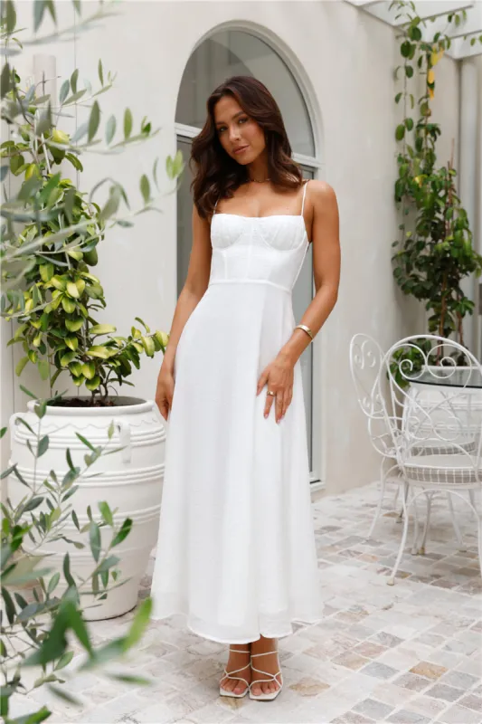 Giving Hugs Dress White sold by Hello Molly