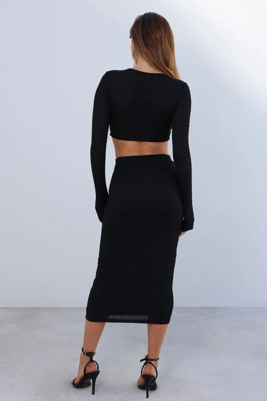Island At Dusk Midi Skirt Black sold by Hello Molly product image thumbnail 5