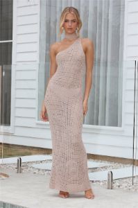 Perfectly Perfect Maxi Dress Beige sold by Hello Molly