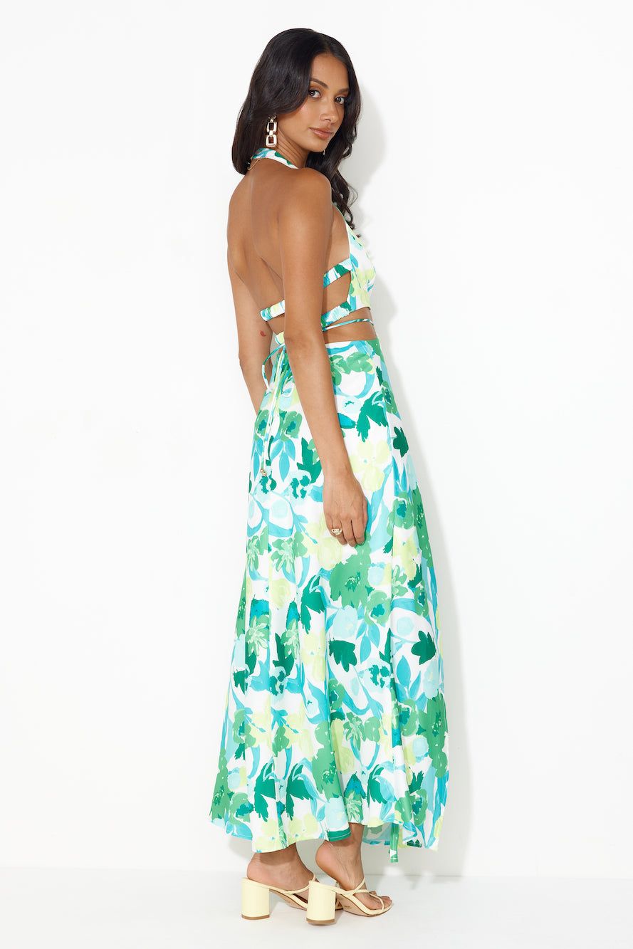 Paradise Island Halter Maxi Dress Green sold by Hello Molly product image thumbnail 5
