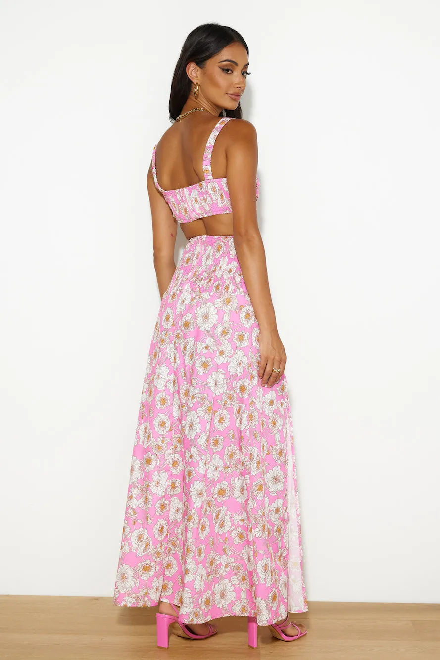 Dancing Under The Glow Maxi Skirt Pink sold by Hello Molly product image thumbnail 4