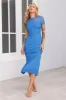 Bright To Dark Mesh Maxi Dress Blue sold by Hello Molly