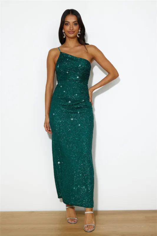 Super Stars Maxi Dress Emerald Green sold by Hello Molly
