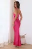 She's Designer Satin Maxi Dress Pink sold by Hello Molly