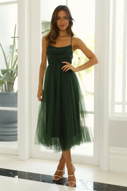 Fairy Vibes Midi Dress Emerald sold by Hello Molly