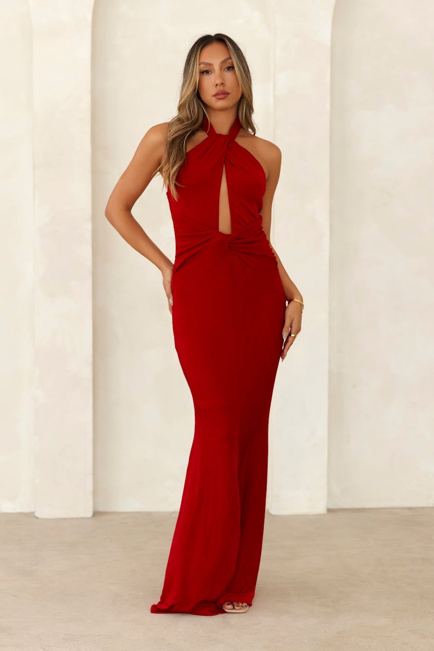 What's Hot Maxi Dress Red sold by Hello Molly