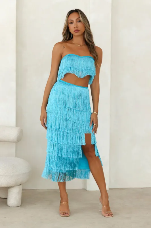 HELLO MOLLY Dancer In The Room Crop Top Blue sold by Hello Molly