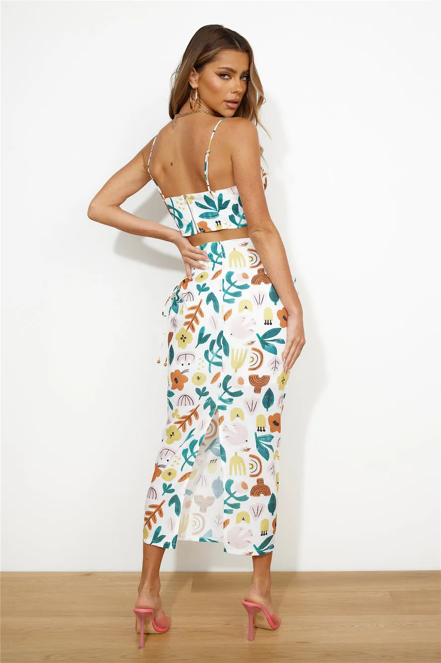 Smiley Mood Midi Skirt White sold by Hello Molly product image thumbnail 3