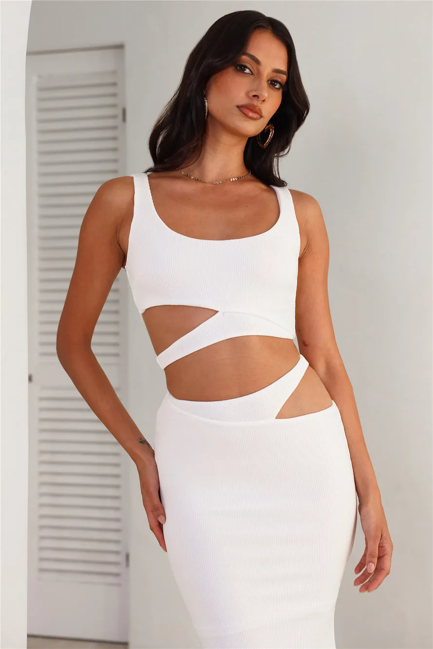 Where Did You Go Ribbed Crop Top White sold by Hello Molly product image thumbnail 3