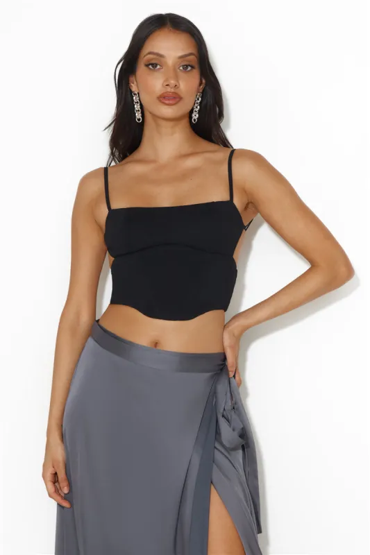 Fave Crop Top Black sold by Hello Molly