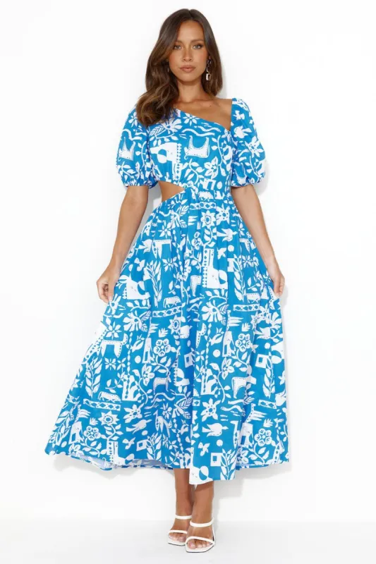 Location Wedding Midi Dress Blue sold by Hello Molly