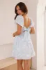 Sunshine Style Short Sleeve Mini Dress Blue sold by Hello Molly