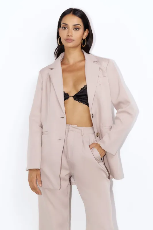 Street Fashion Blazer Beige sold by Hello Molly