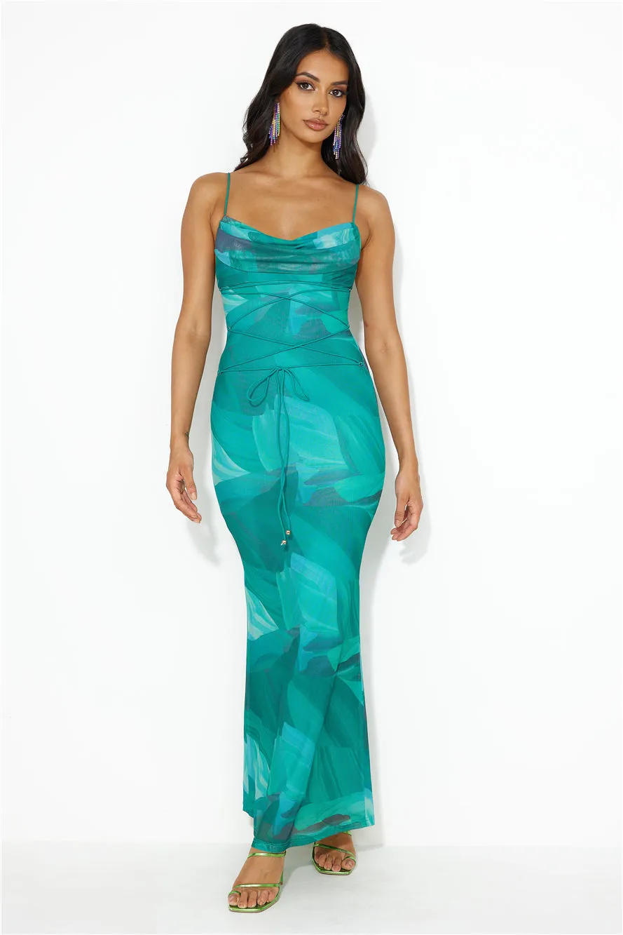 Ocean Dive Mesh Maxi Dress Blue sold by Hello Molly product image thumbnail 2
