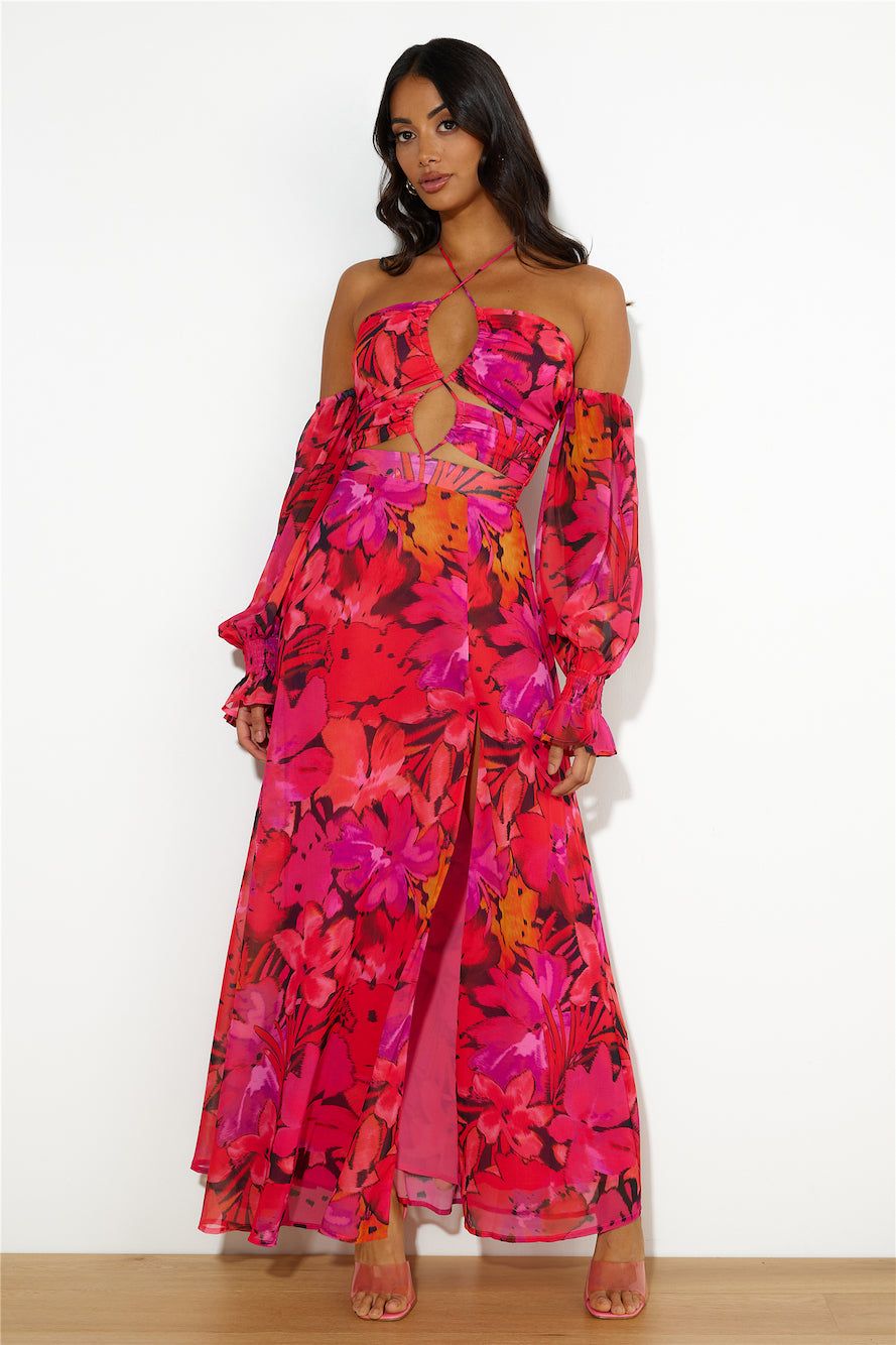 RUNAWAY Karma Maxi Dress Orange Floral sold by Hello Molly product image thumbnail 5