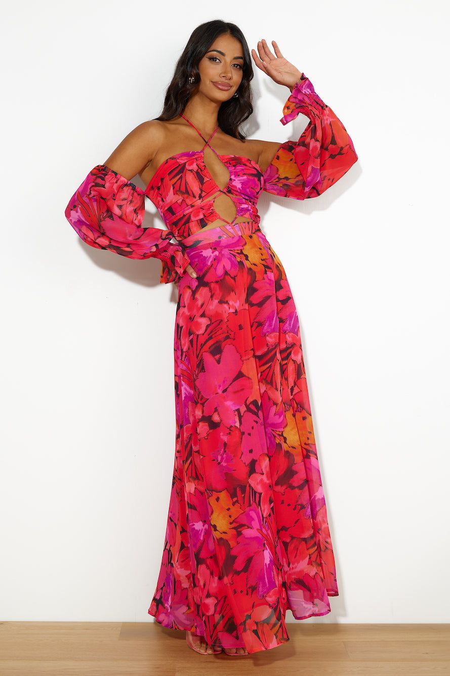 RUNAWAY Karma Maxi Dress Orange Floral sold by Hello Molly product image thumbnail 3
