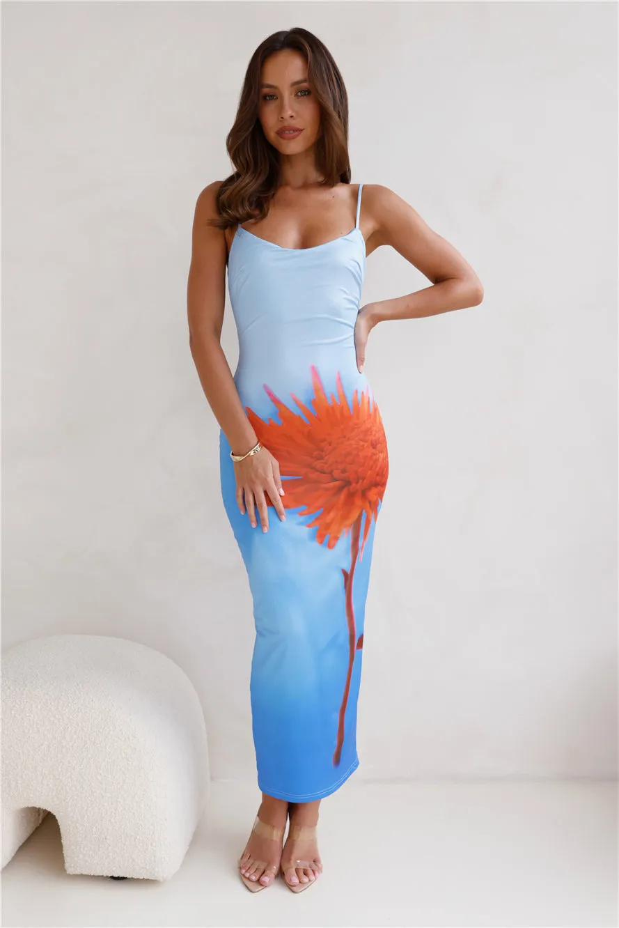 RUNAWAY Deia Midi Dress Orange Flower sold by Hello Molly product image thumbnail 4