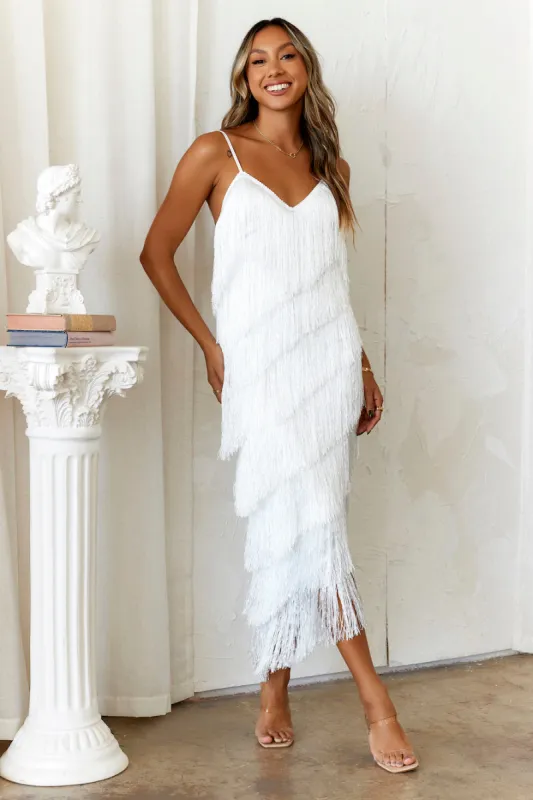 HELLO MOLLY To Be Desired Midi Dress White sold by Hello Molly