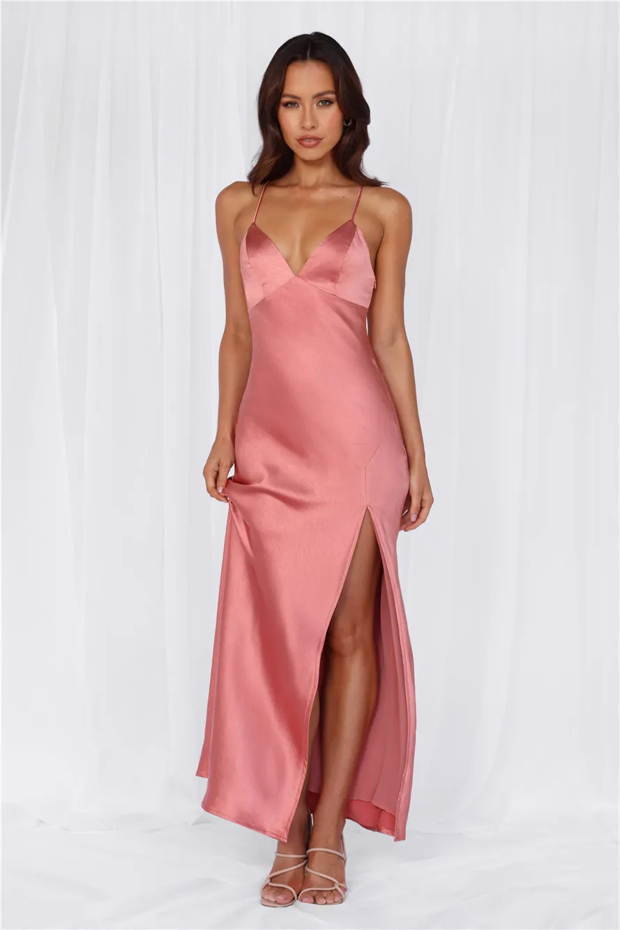 HELLO MOLLY The Sophia Satin Maxi Dress Rose sold by Hello Molly product image thumbnail 4