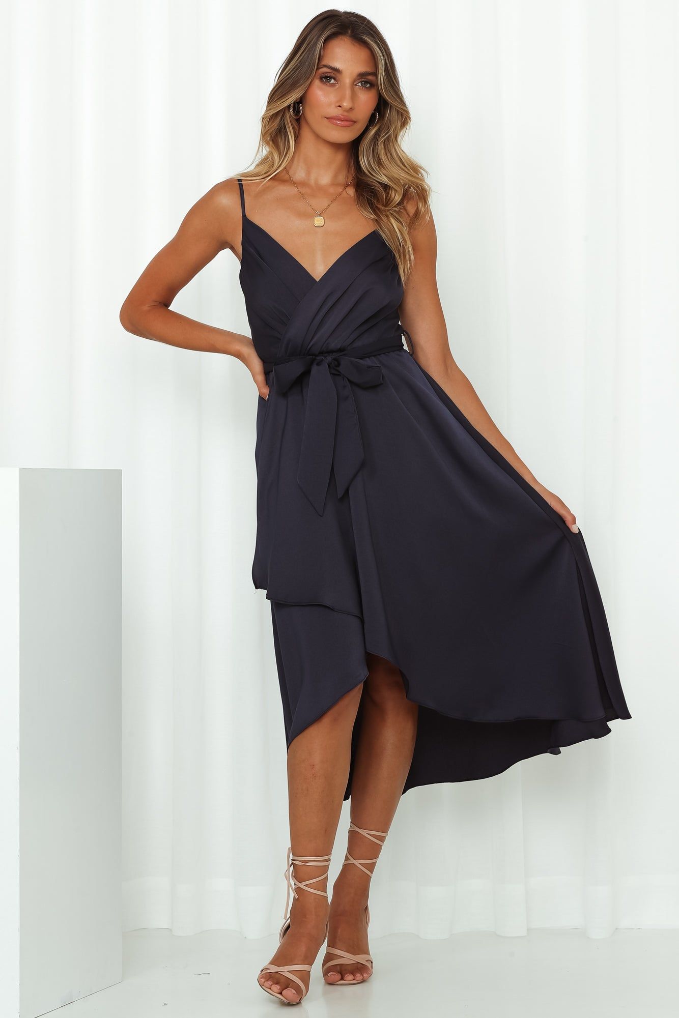 Fuel To My Fire Midi Dress Navy sold by Hello Molly product image thumbnail 2