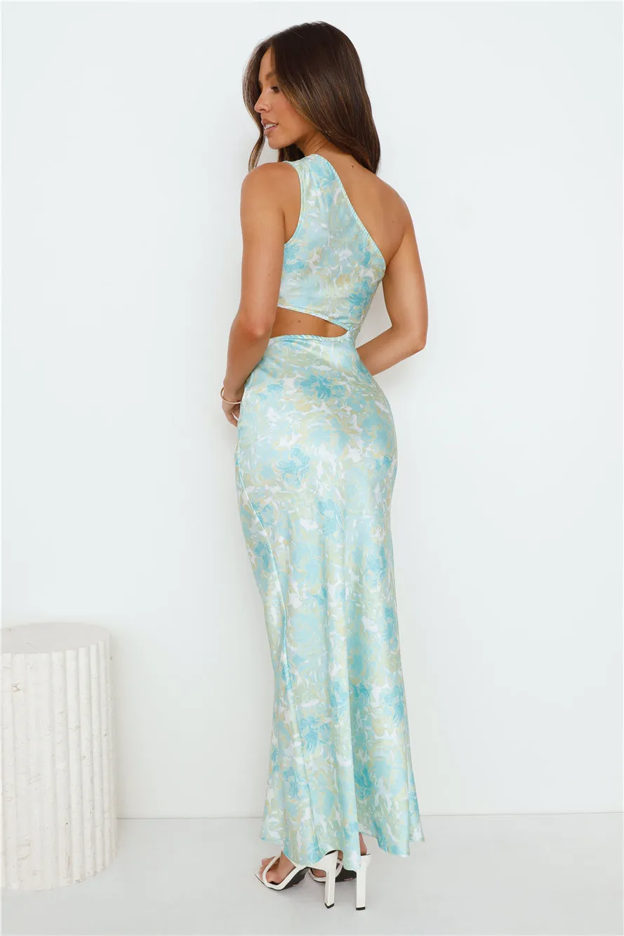Poker Power Satin Maxi Dress Green sold by Hello Molly product image thumbnail 4