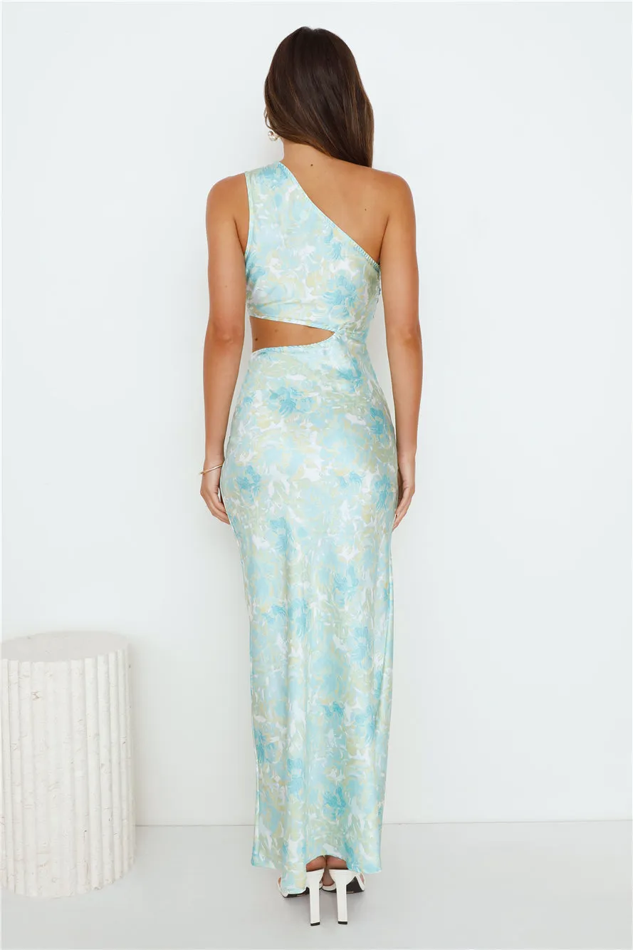 Poker Power Satin Maxi Dress Green sold by Hello Molly product image thumbnail 5