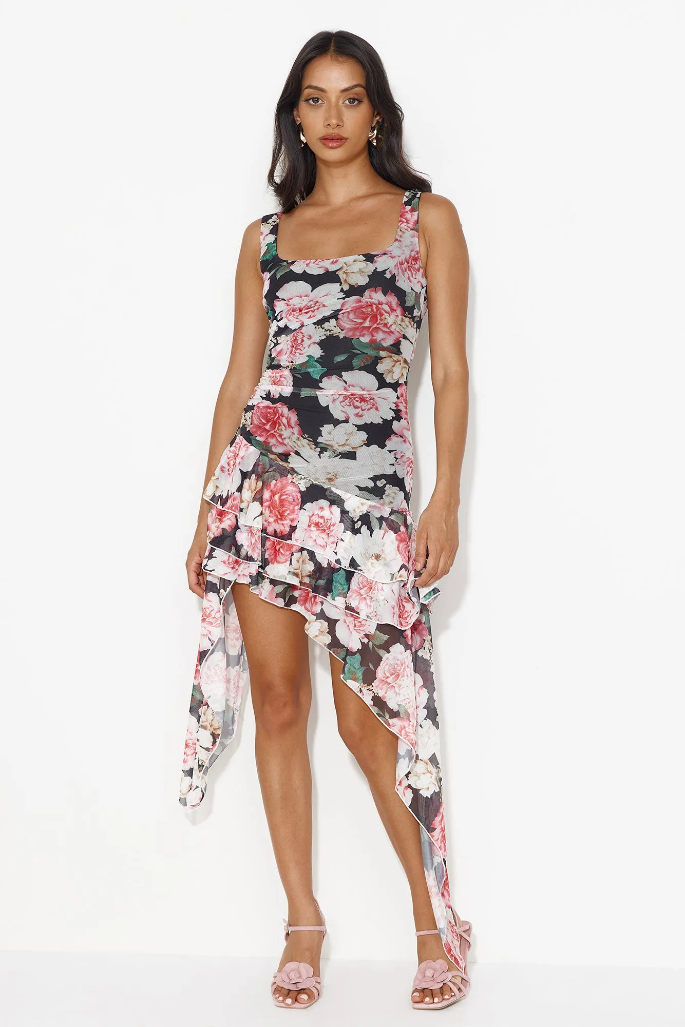 Romantic Setting Mesh Mini Dress Black sold by Hello Molly product image thumbnail 5