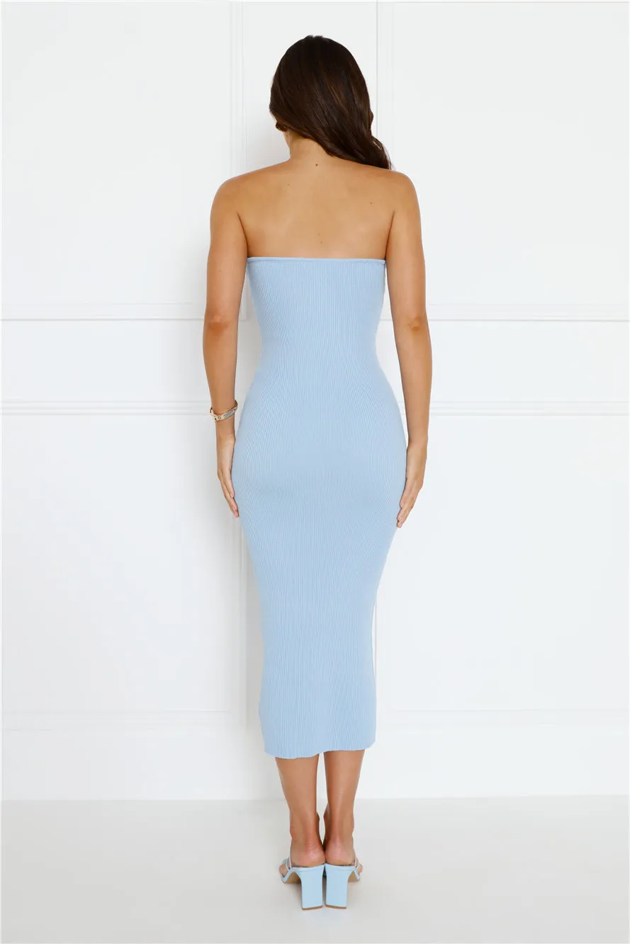 Curves For Days Strapless Ribbed Midi Dress Blue sold by Hello Molly product image thumbnail 5