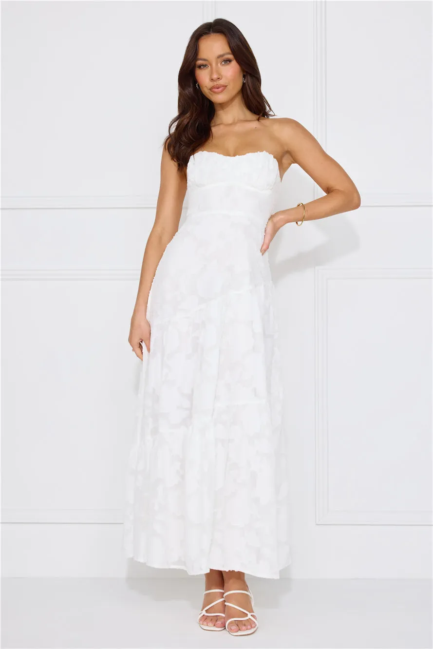 My Best Strapless Maxi Dress White sold by Hello Molly