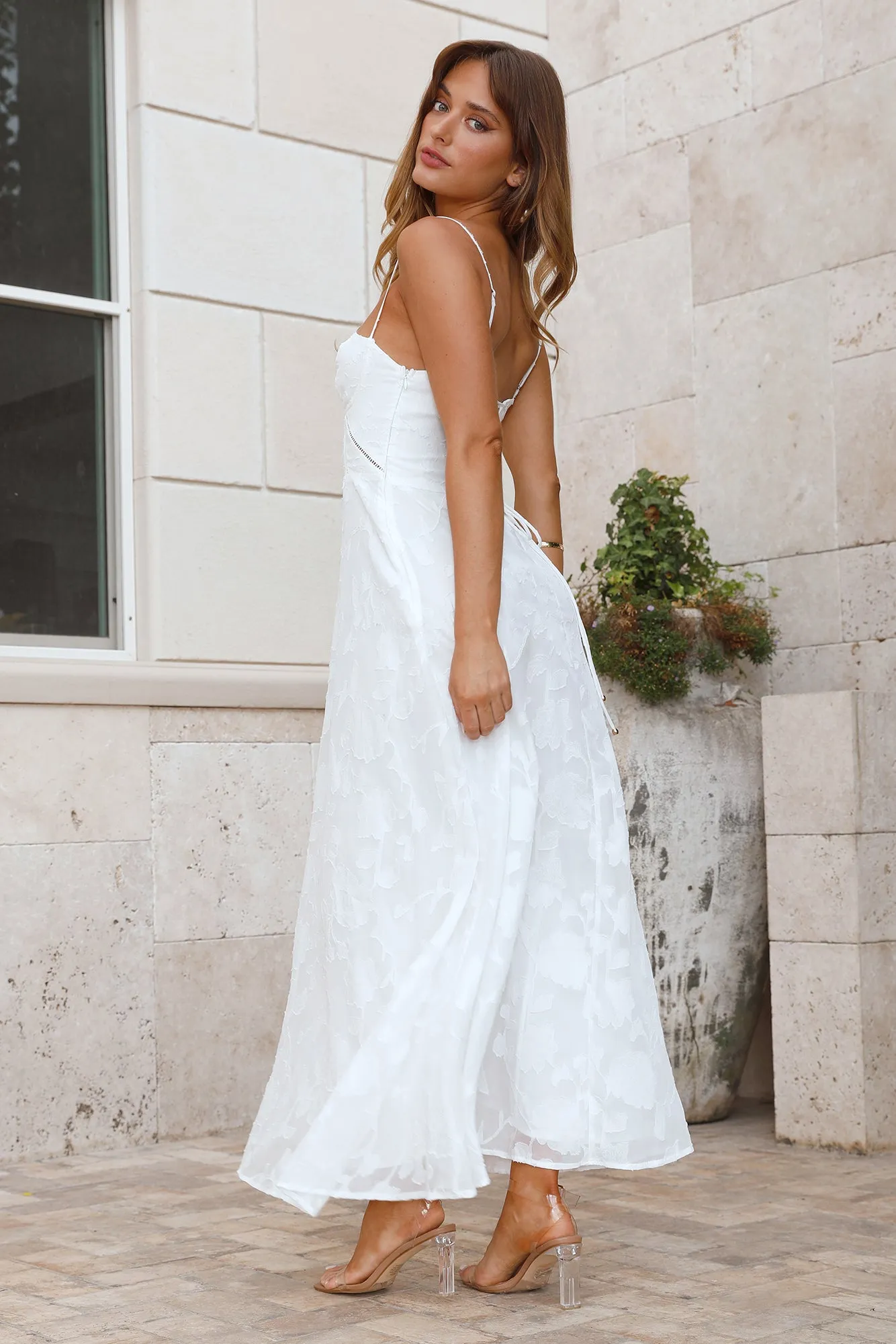 Softest Sand Maxi Dress White sold by Hello Molly product image thumbnail 4