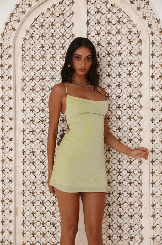 Slinky Girl Mini Dress Green sold by Hello Molly