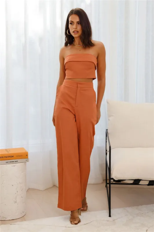 First Move Pants Rust sold by Hello Molly