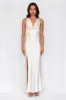 HELLO MOLLY The Loretta Cowl Satin Maxi Dress Pearl sold by Hello Molly