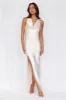 HELLO MOLLY The Loretta Cowl Satin Maxi Dress Pearl sold by Hello Molly