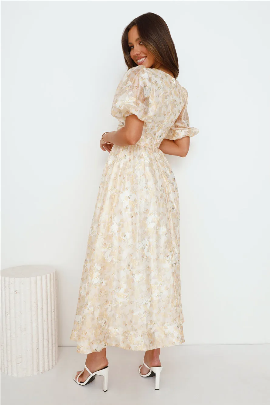 Dancing Delicates Maxi Dress Yellow sold by Hello Molly product image thumbnail 4