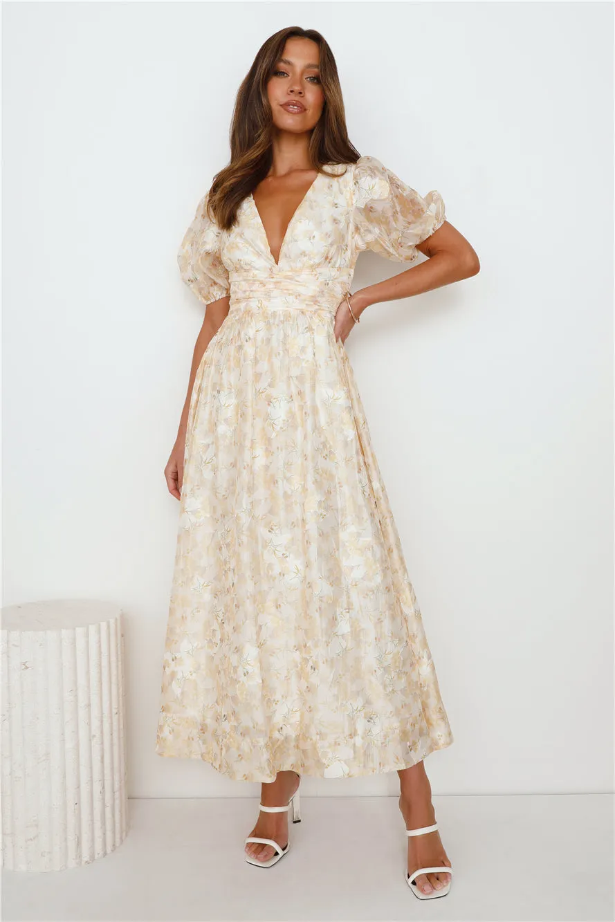 Dancing Delicates Maxi Dress Yellow sold by Hello Molly