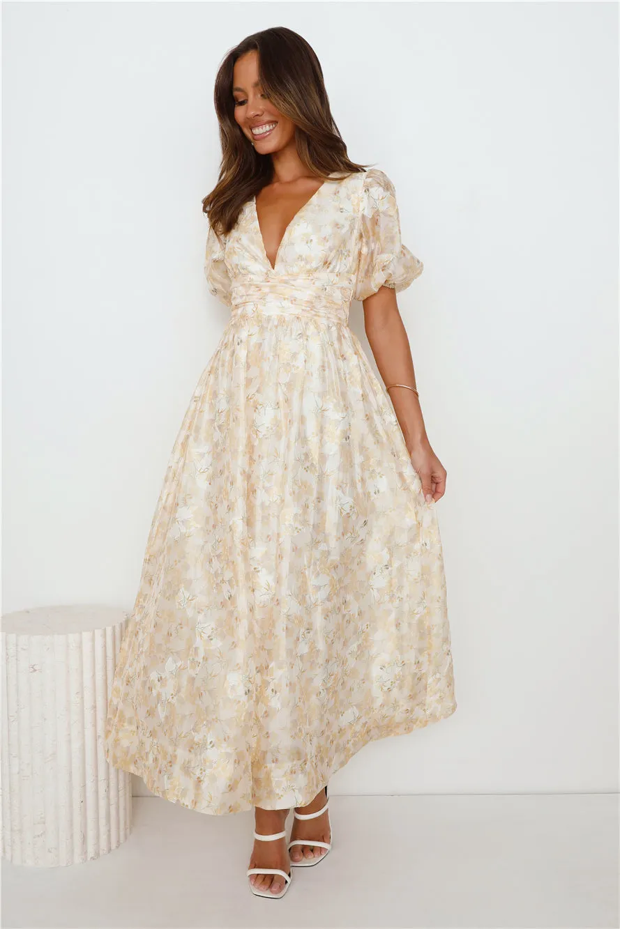 Dancing Delicates Maxi Dress Yellow sold by Hello Molly product image thumbnail 2