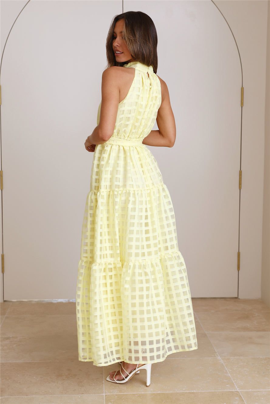 Summertime Picnic Maxi Dress Lemon sold by Hello Molly product image thumbnail 4