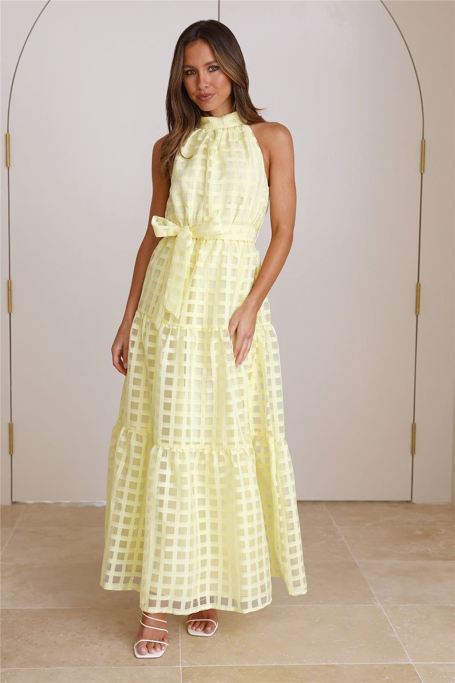 Summertime Picnic Maxi Dress Lemon sold by Hello Molly product image thumbnail 2