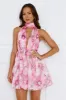Bobbi Halter Mini Dress Pink sold by Hello Molly