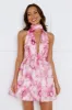 Bobbi Halter Mini Dress Pink sold by Hello Molly