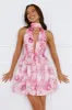 Bobbi Halter Mini Dress Pink sold by Hello Molly